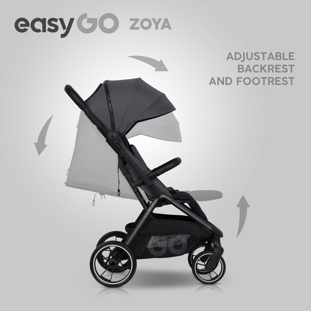 EasyGo Zoya mózeskosár – Cloudy Gray