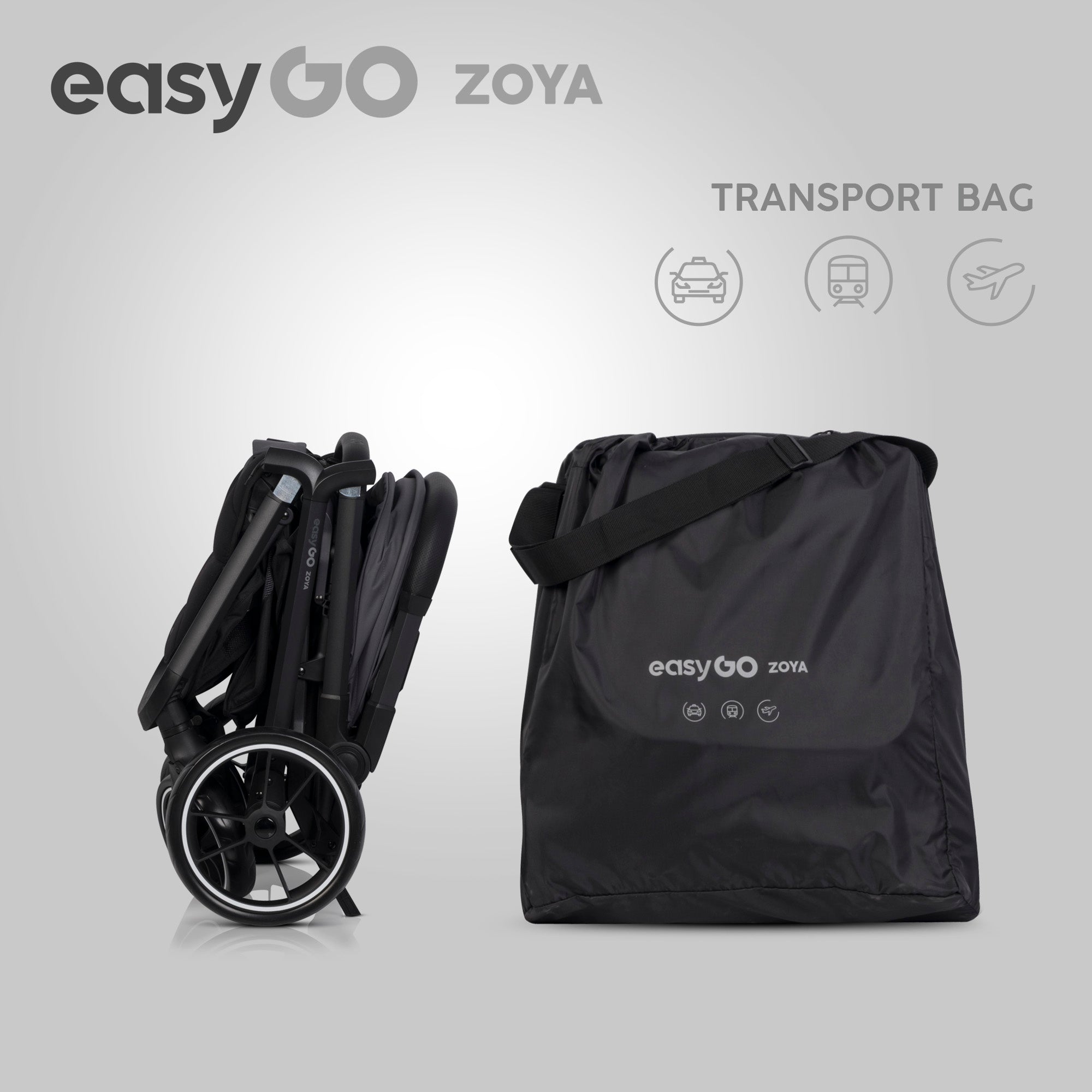 EasyGo Zoya mózeskosár – Cloudy Gray