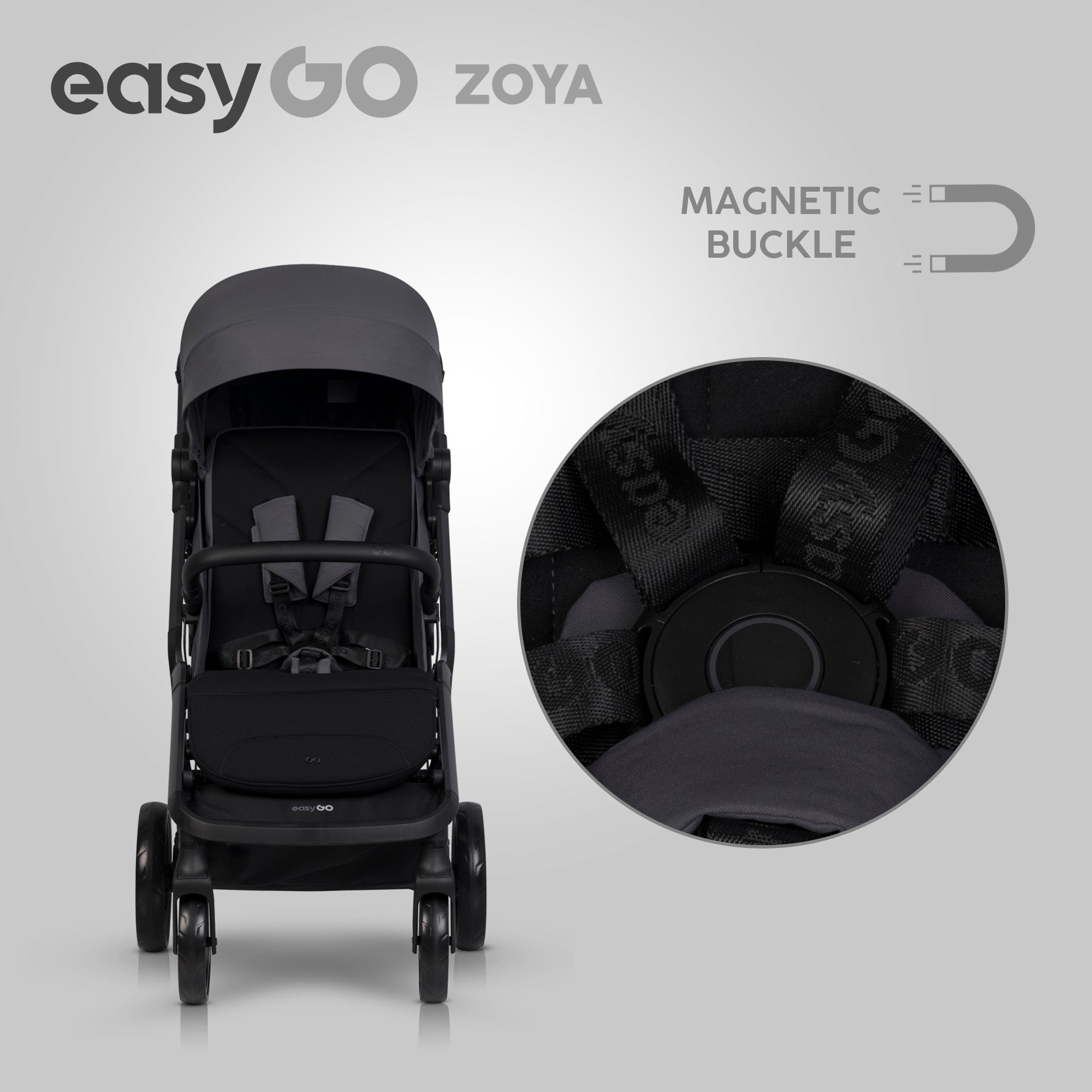 EasyGo Zoya mózeskosár – Cloudy Gray