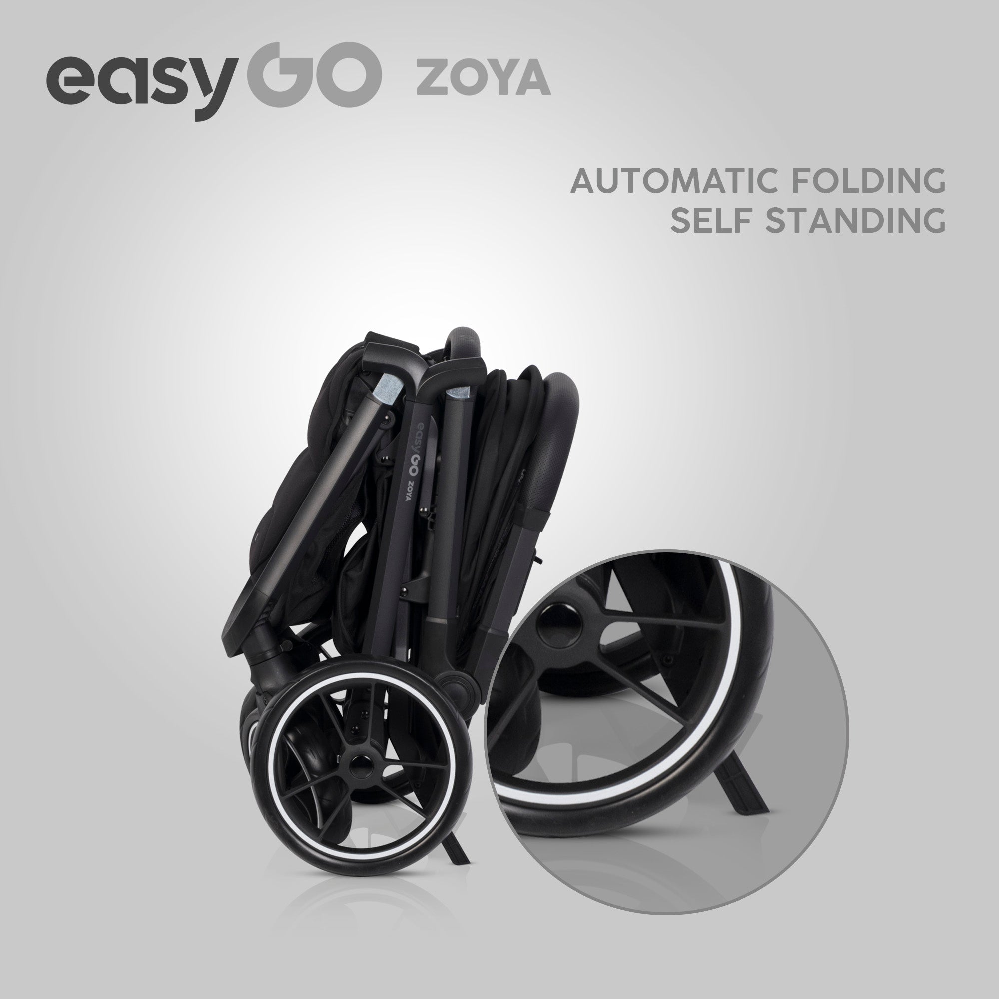 EasyGo Zoya 2in1 babakocsi táskával – Ebony Black