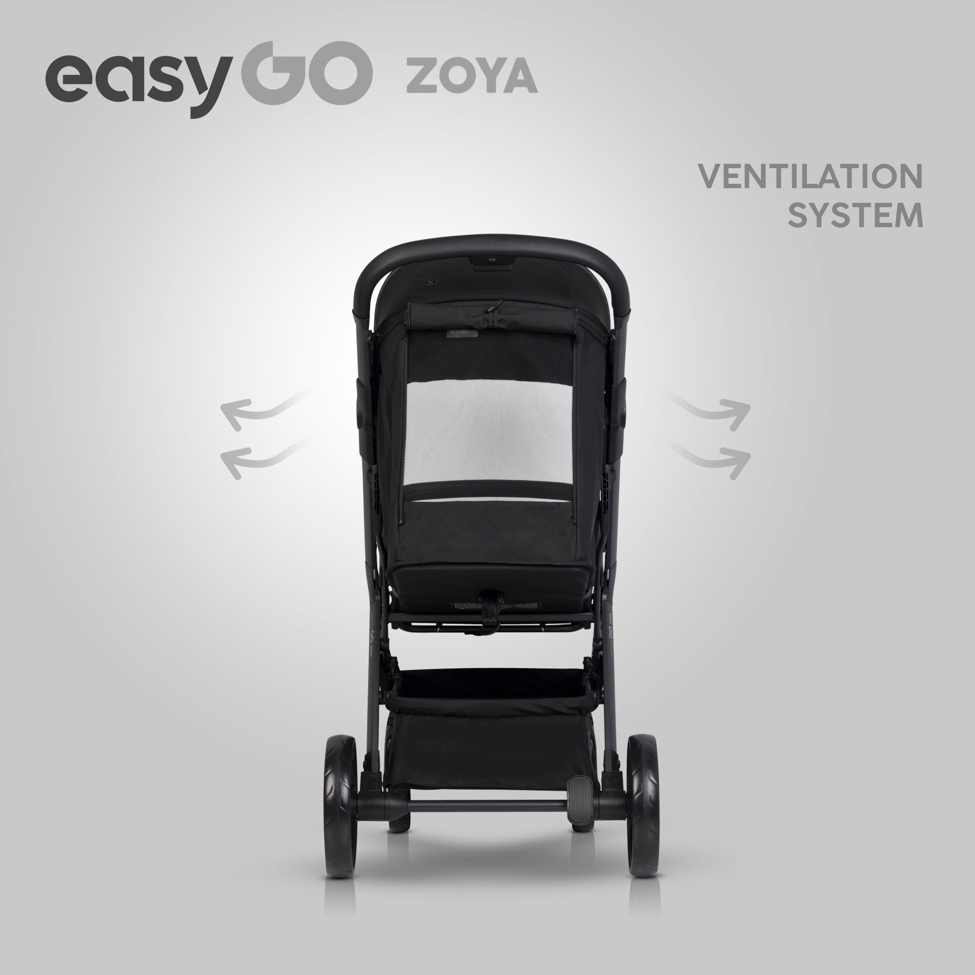 EasyGo Zoya 2in1 babakocsi táskával – Ebony Black