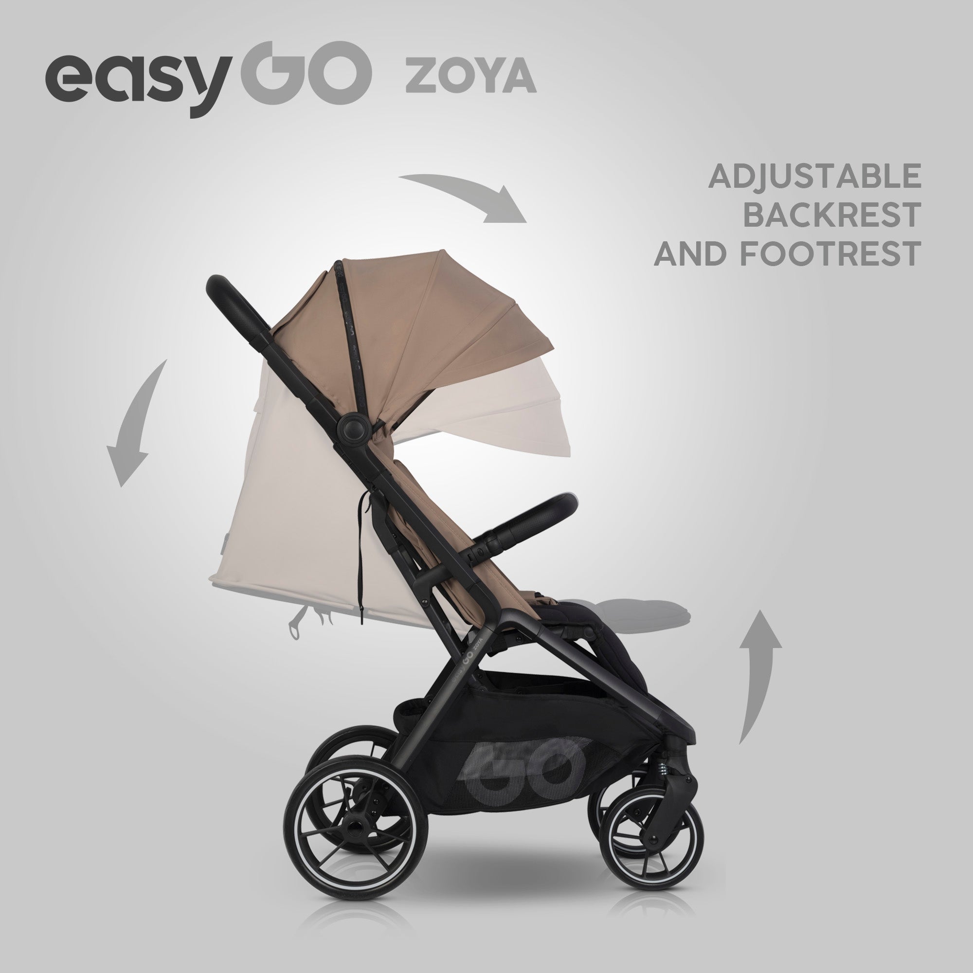 EasyGo Zoya 2in1 babakocsi – Golden Beige