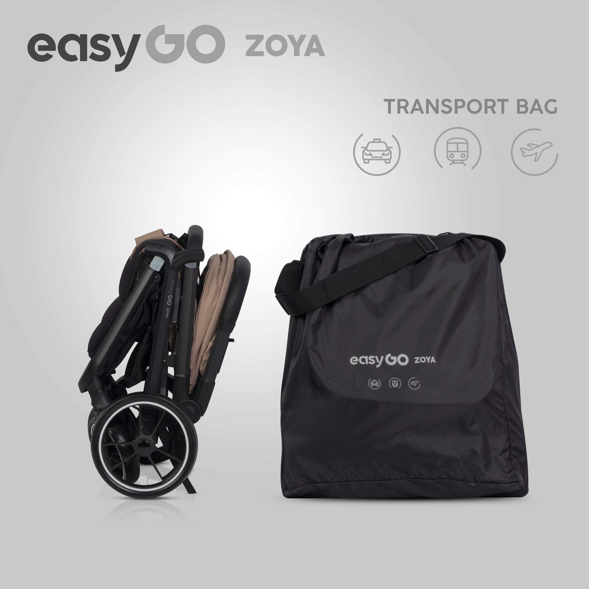 EasyGo Zoya mózeskosár – Golden Beige