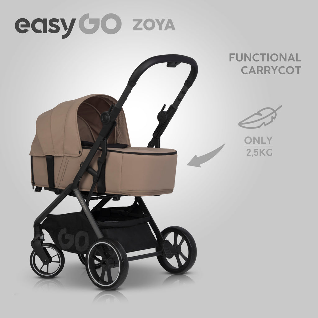 EasyGo Zoya 2in1 babakocsi táskával – Golden Beige