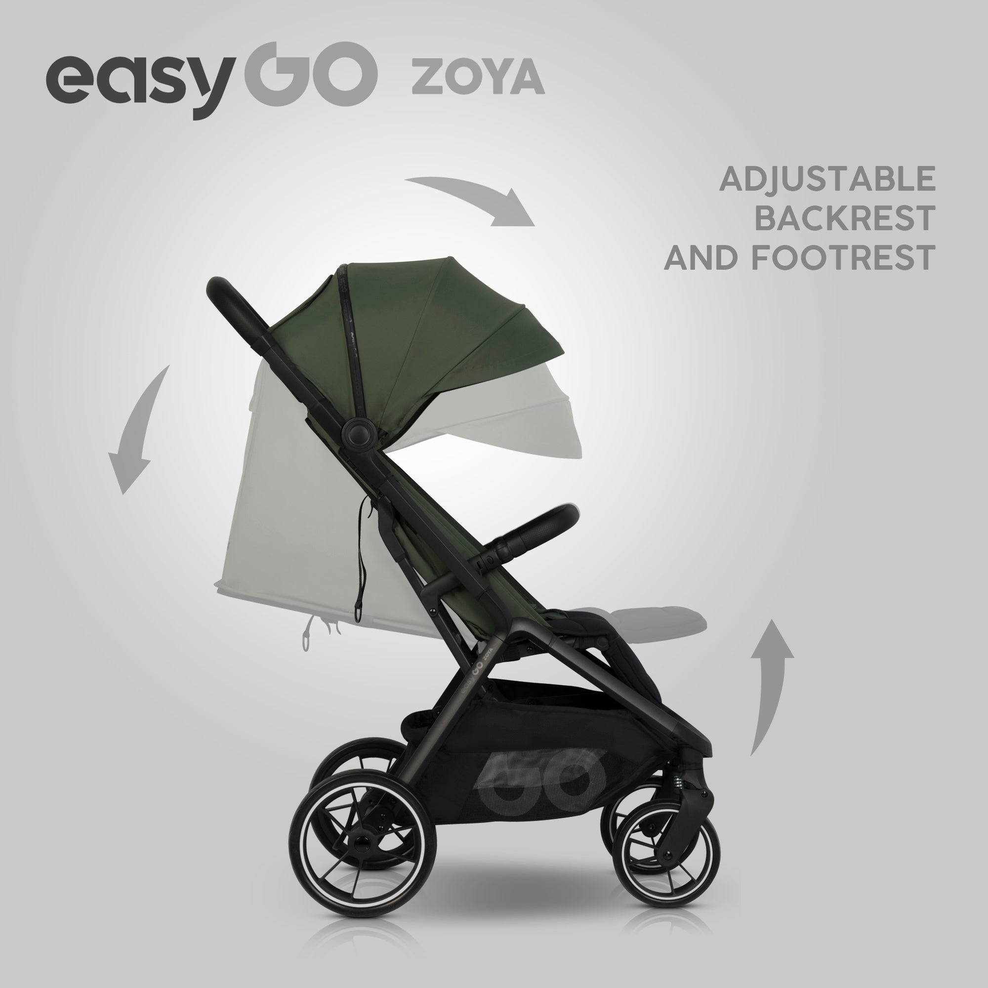 EasyGo Zoya 2in1 babakocsi – Jungle Green