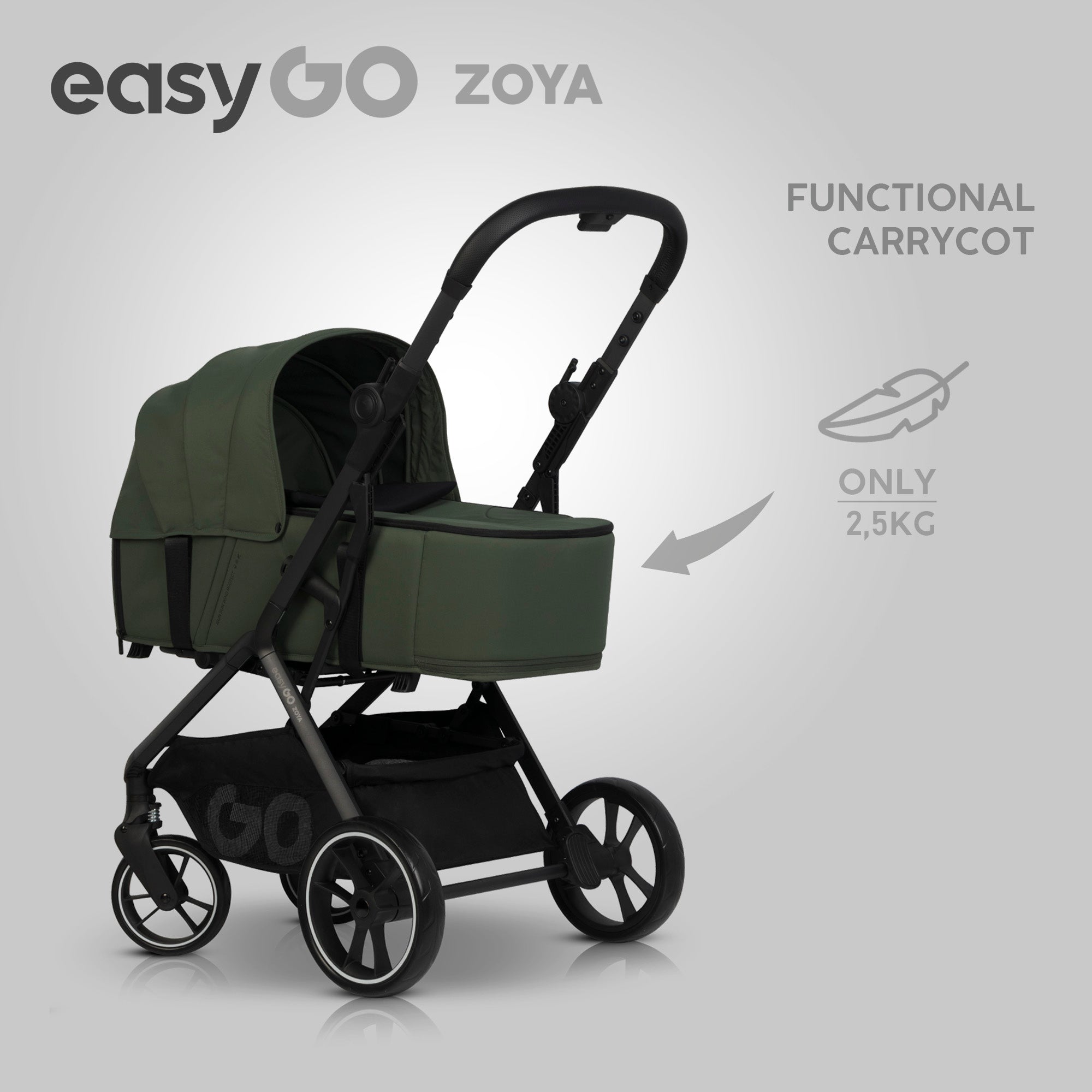 EasyGo Zoya 2in1 babakocsi – Jungle Green