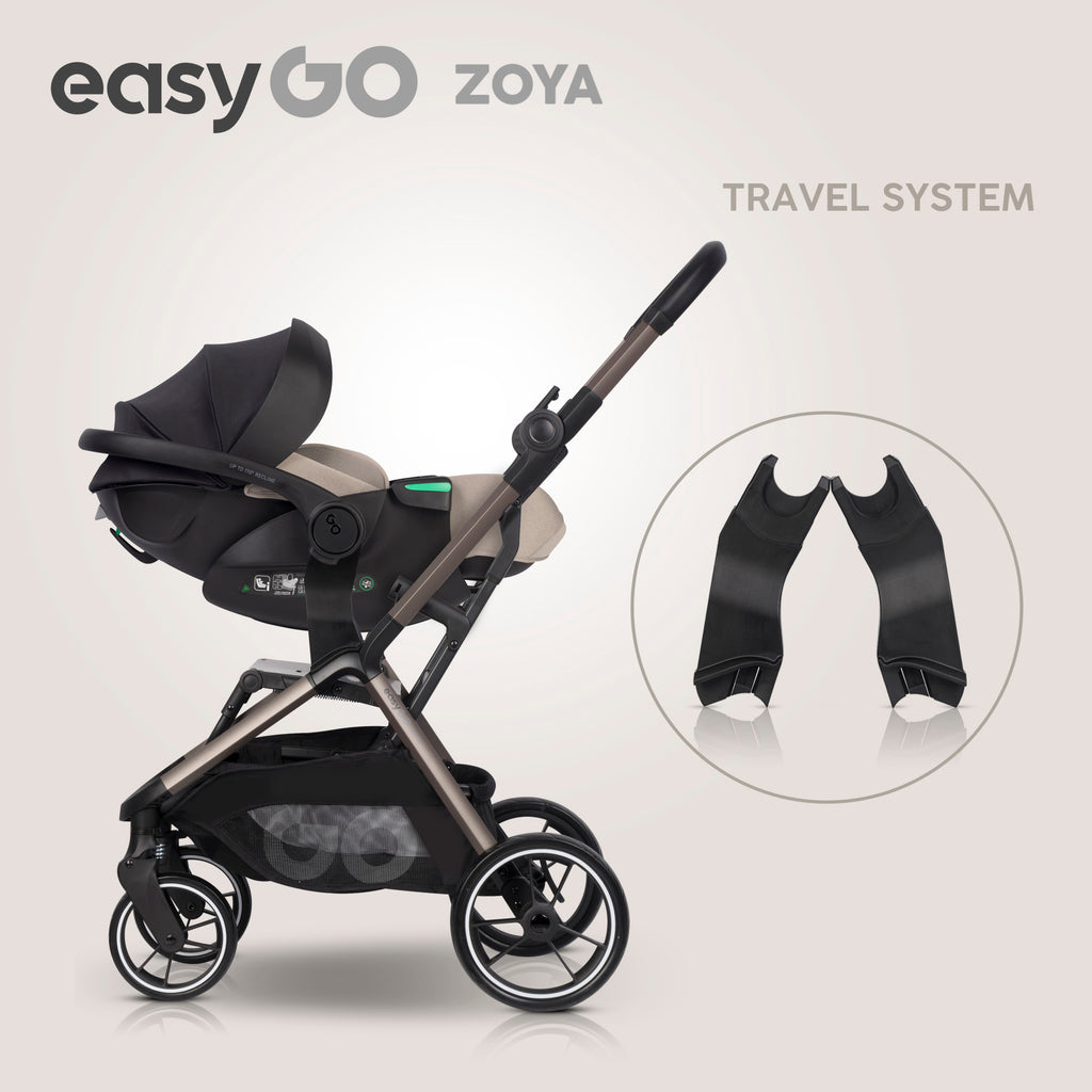 EasyGo Zoya 2in1 babakocsi táskával – Mokka
