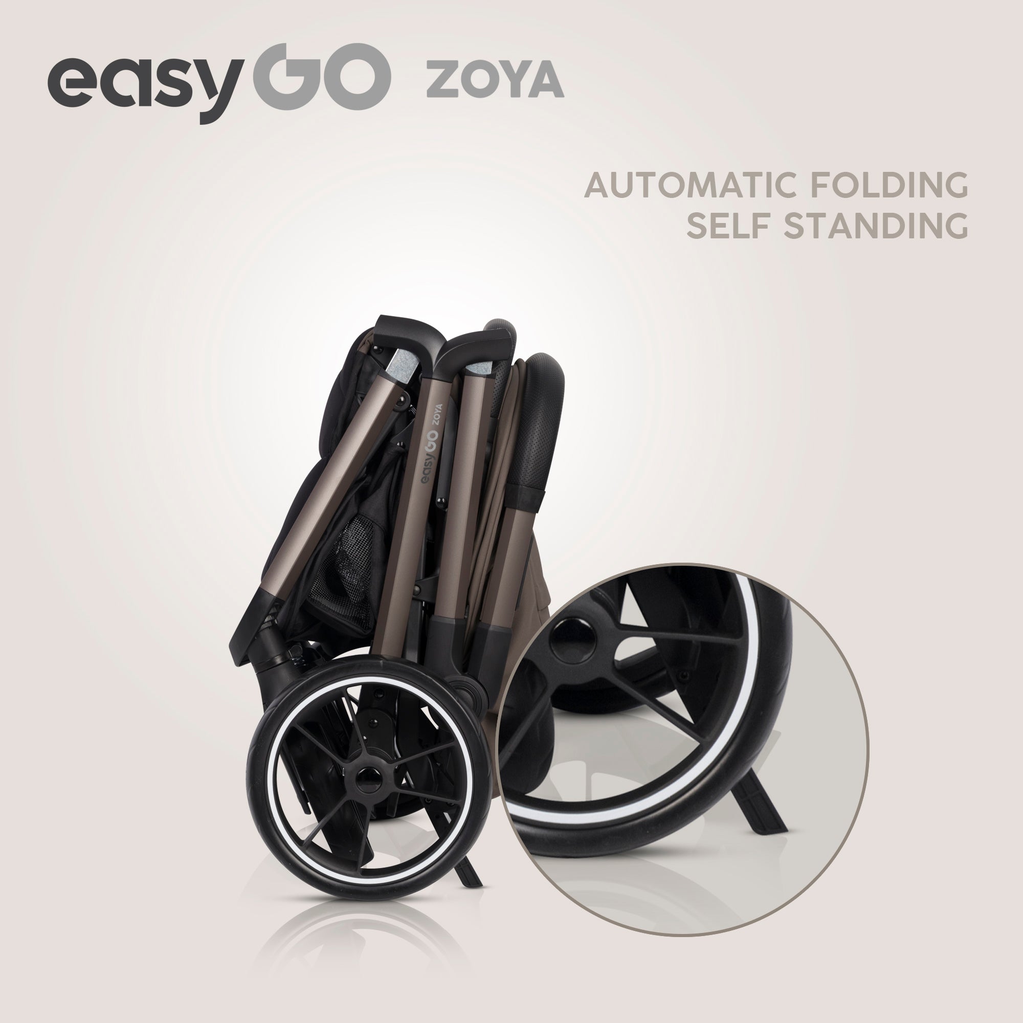 EasyGo Zoya 2in1 babakocsi táskával – Mokka