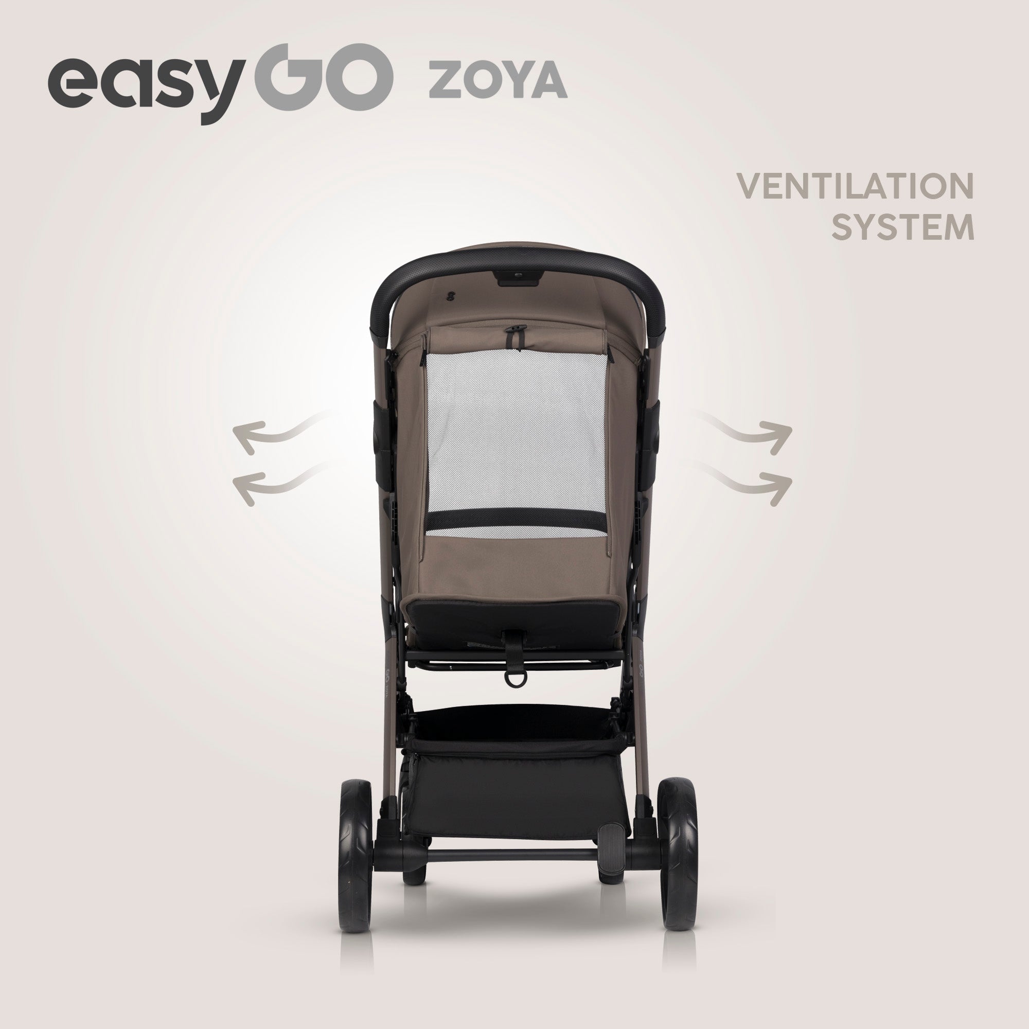 EasyGo Zoya 2in1 babakocsi táskával – Mokka