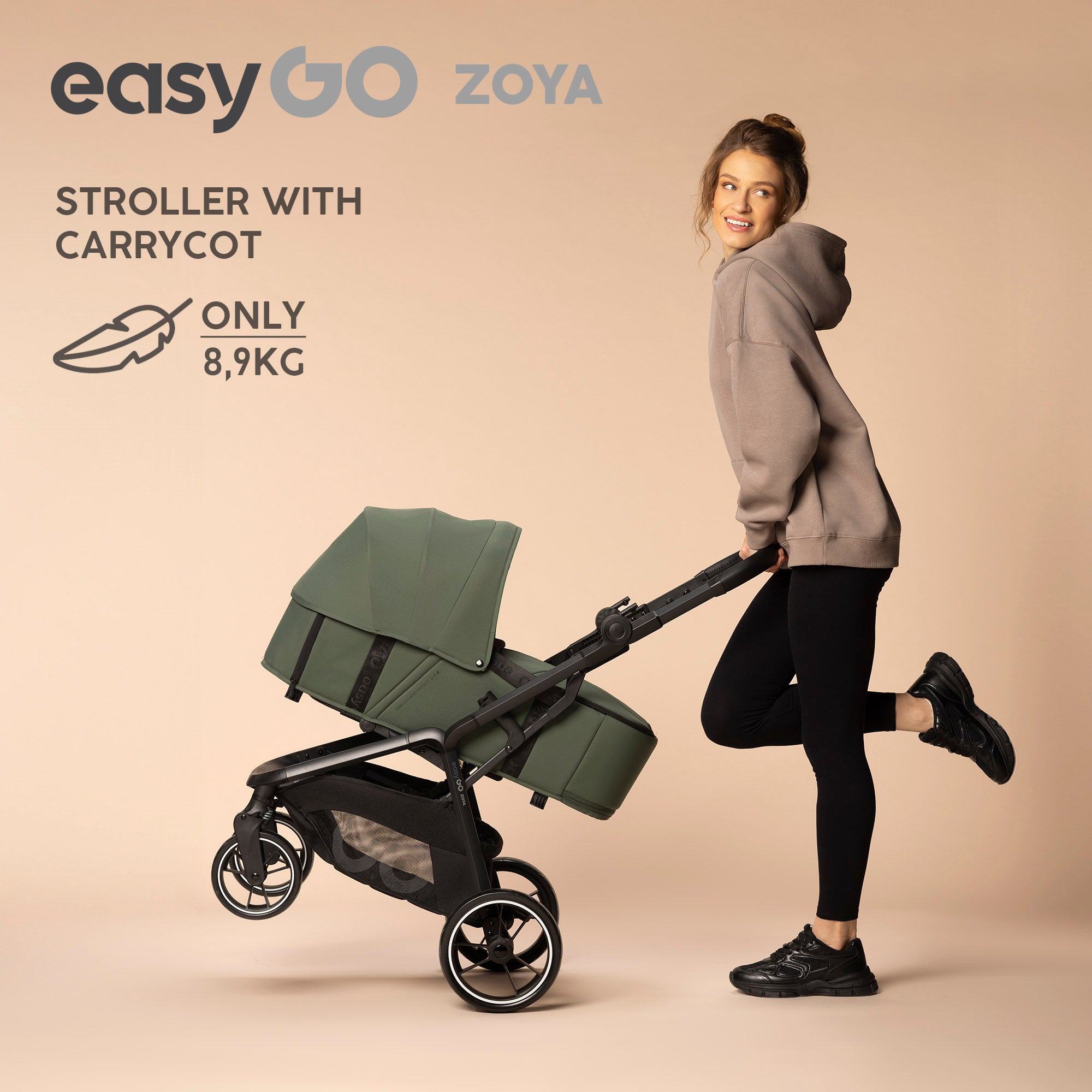 EasyGo Zoya 2in1 babakocsi – Jungle Green