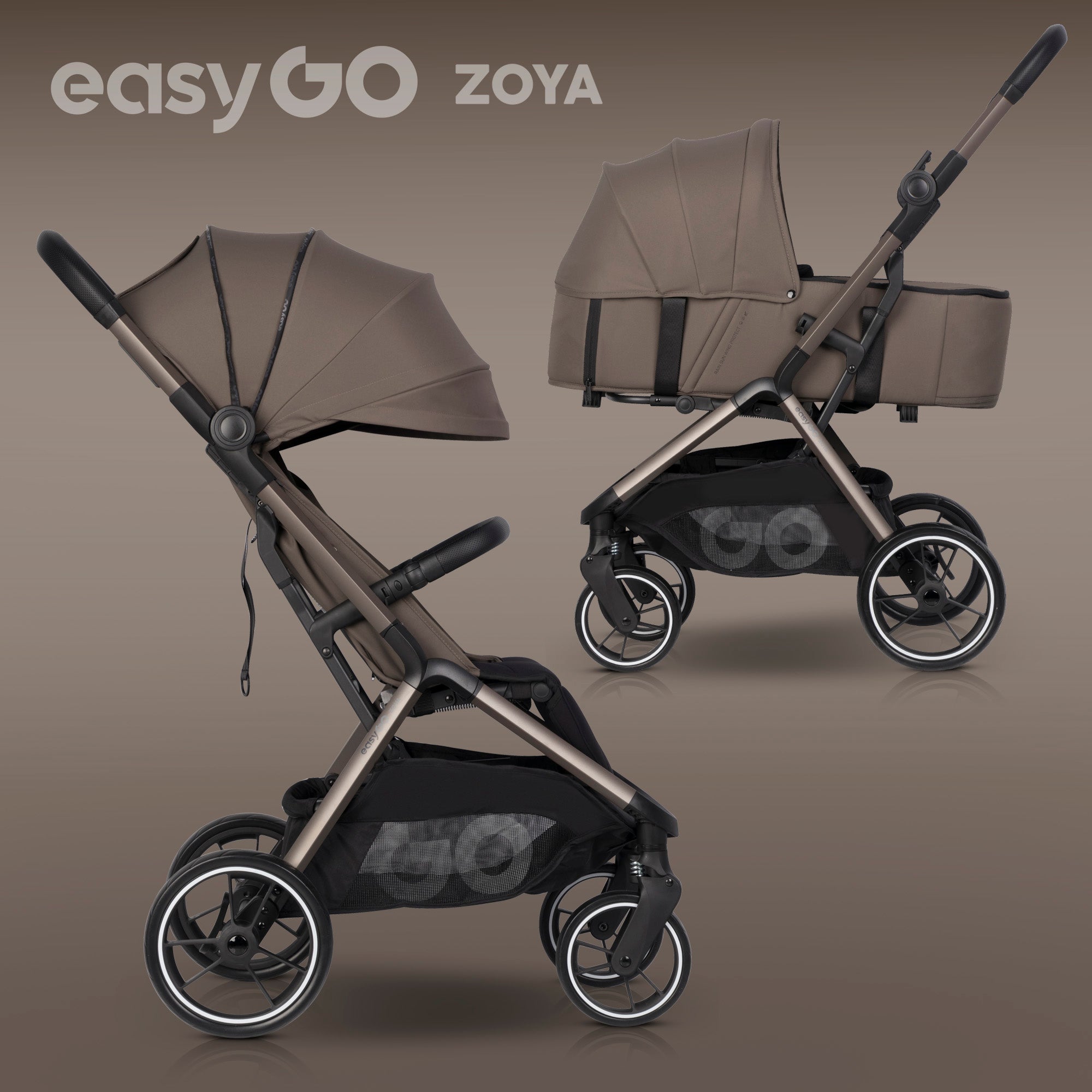 EasyGo Zoya 2in1 babakocsi – Mokka