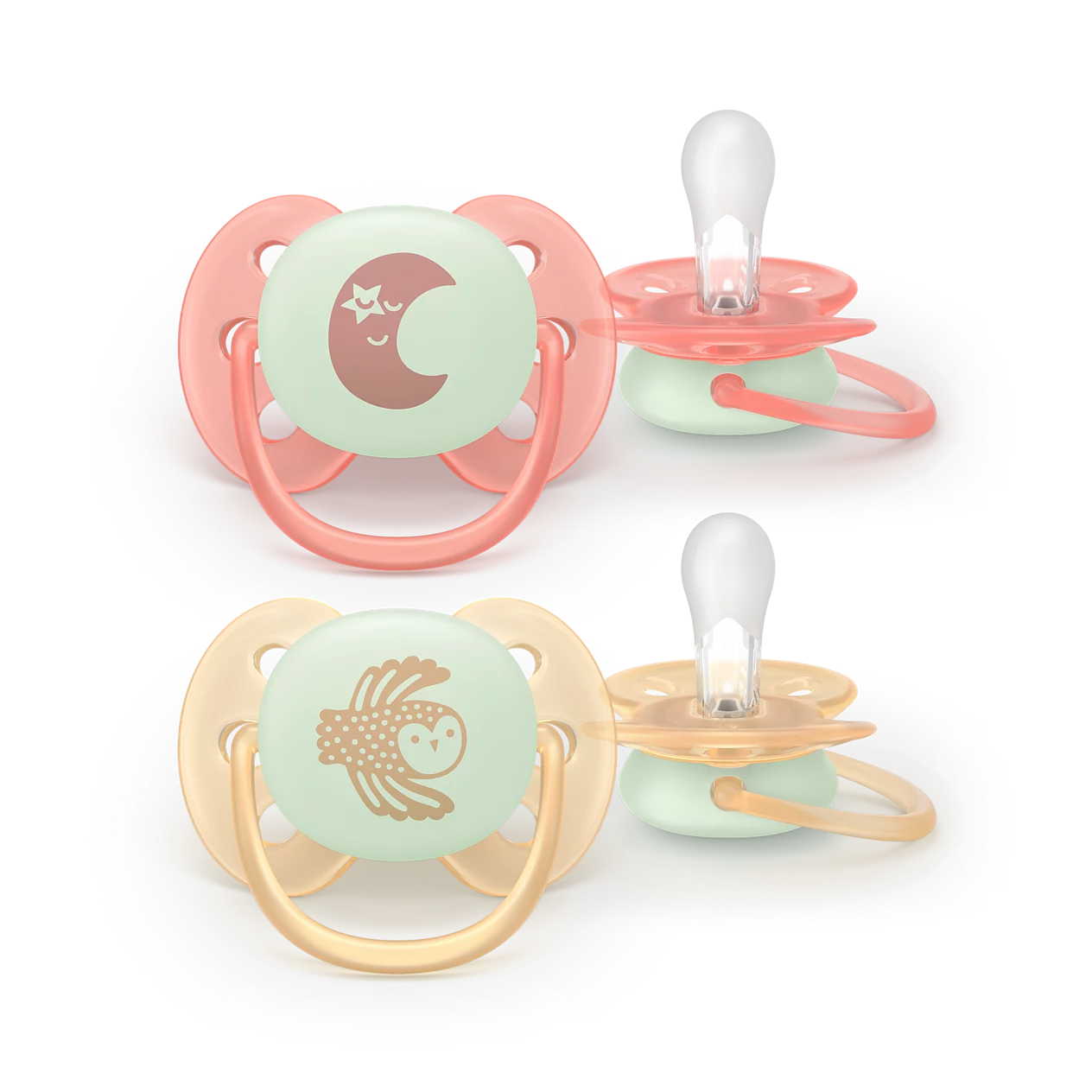 Philips Avent SCF094/02 Ultra Soft Nighttime cumi 0–6 hó – Hold és Bagoly (2 db)