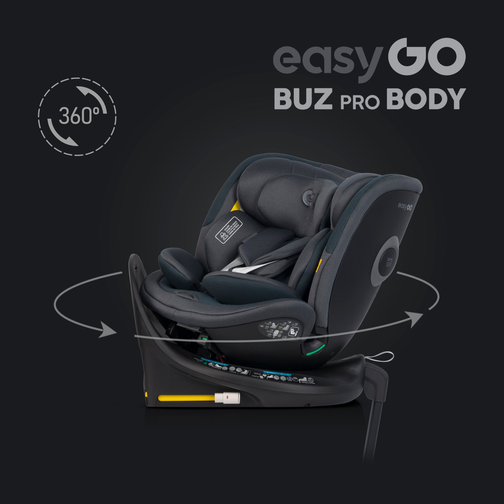 EasyGo BUZ PRO BODY i-Size autósülés 40–150 cm – Granito