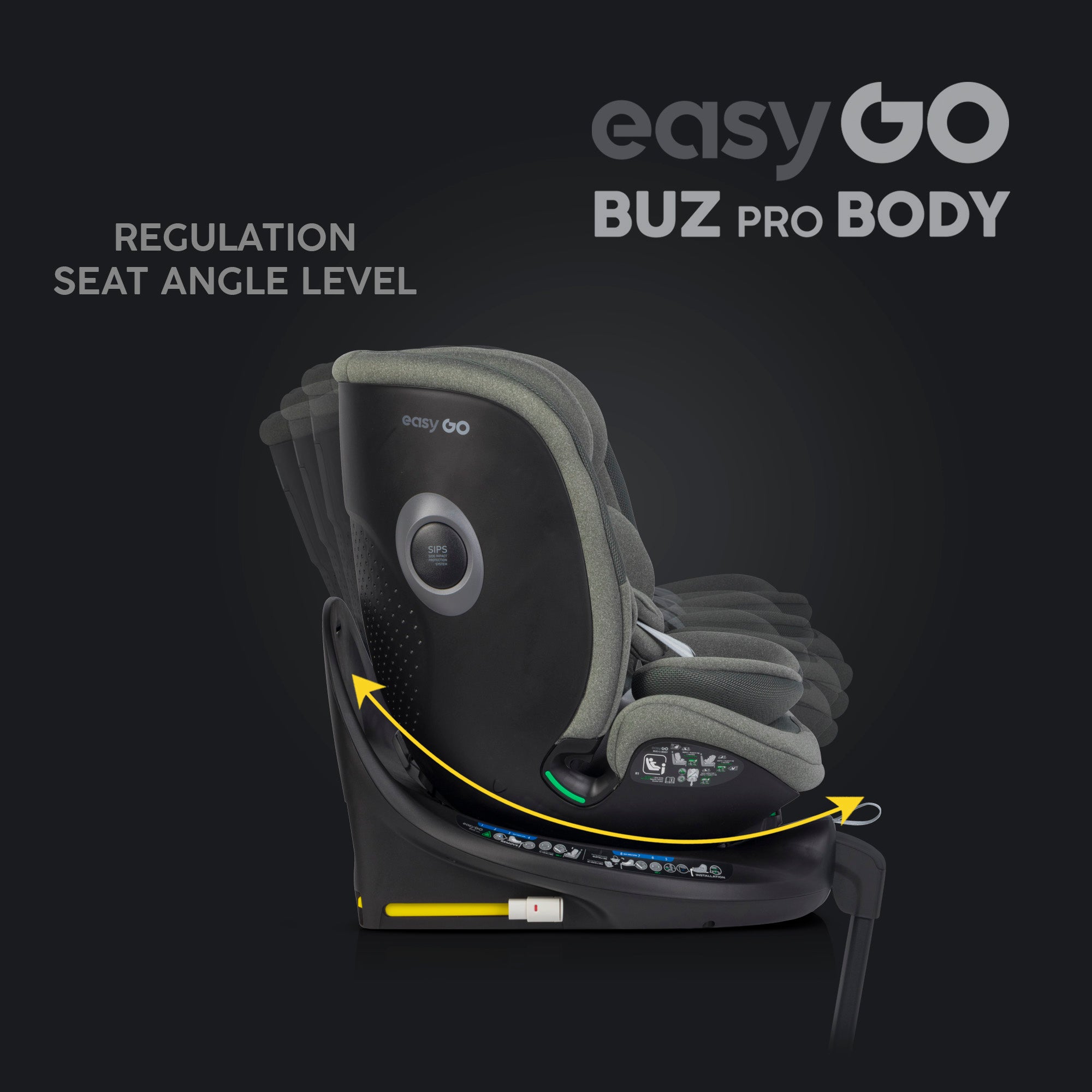 EasyGo BUZ PRO BODY i-Size autósülés 40–150 cm – Greener