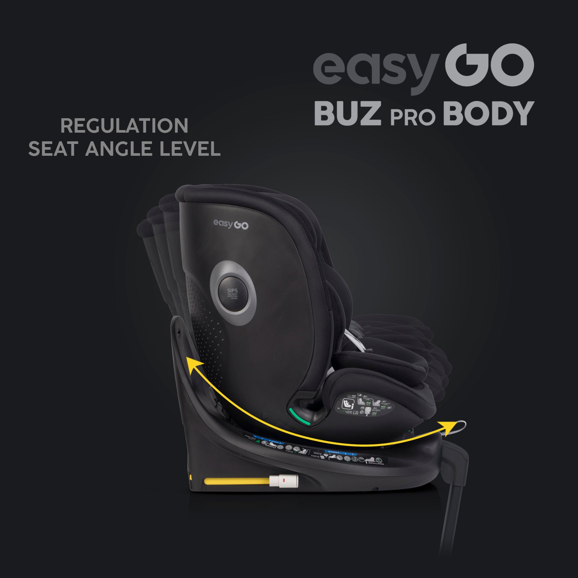 EasyGo BUZ PRO BODY i-Size autósülés 40–150 cm – Ink