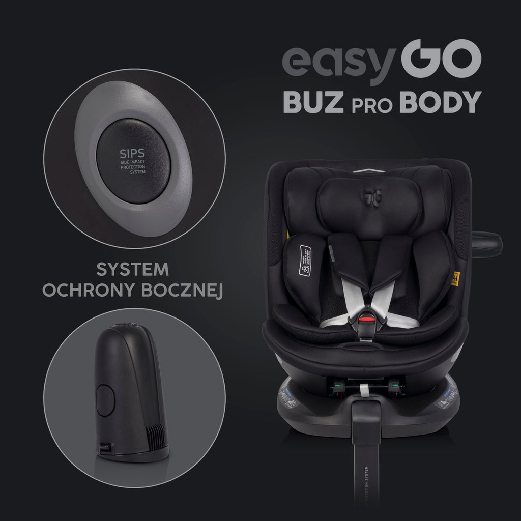 EasyGo BUZ PRO BODY i-Size autósülés 40–150 cm – Ink