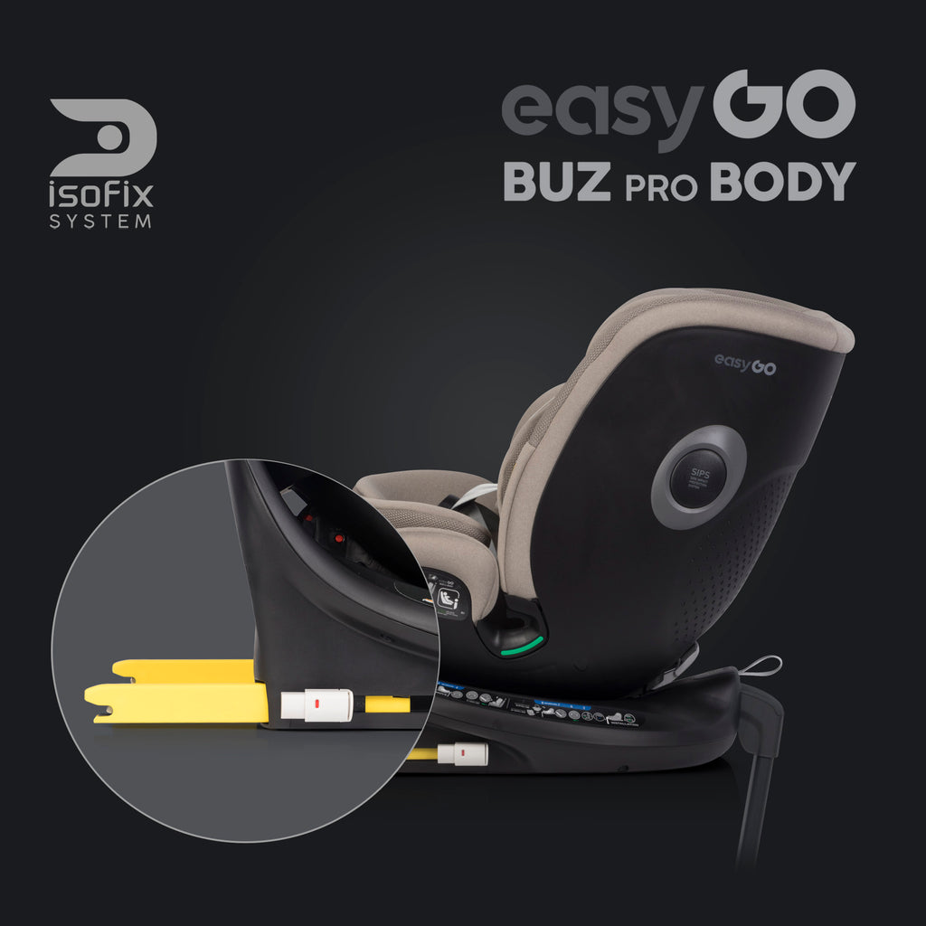 EasyGo BUZ PRO BODY i-Size autósülés 40–150 cm – Taupe