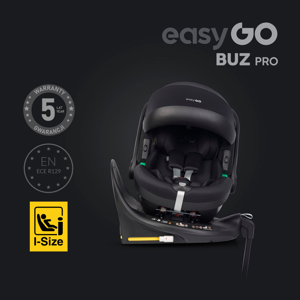 EasyGo Buz Pro i-Size autós hordozó forgatható ISOFIX bázistalppal – Ink