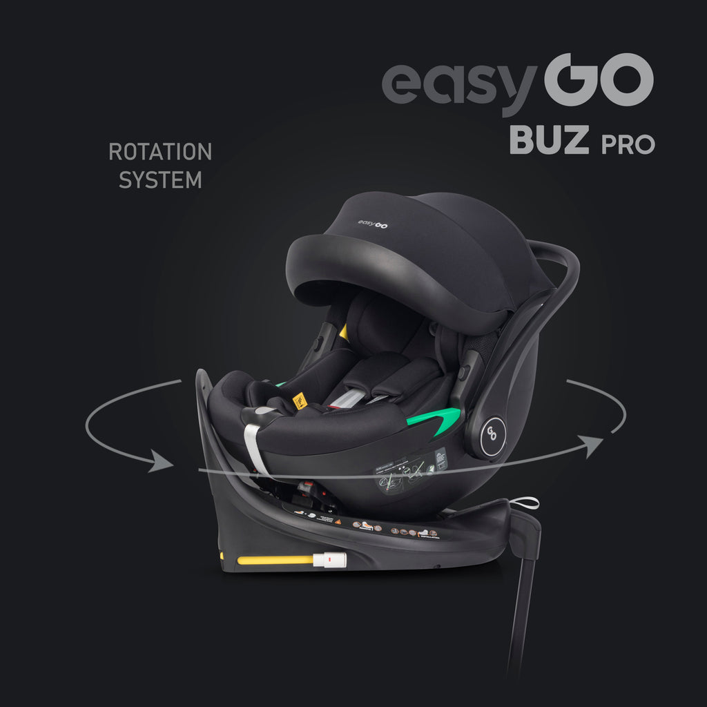EasyGo Buz Pro i-Size autós hordozó forgatható ISOFIX bázistalppal – Ink