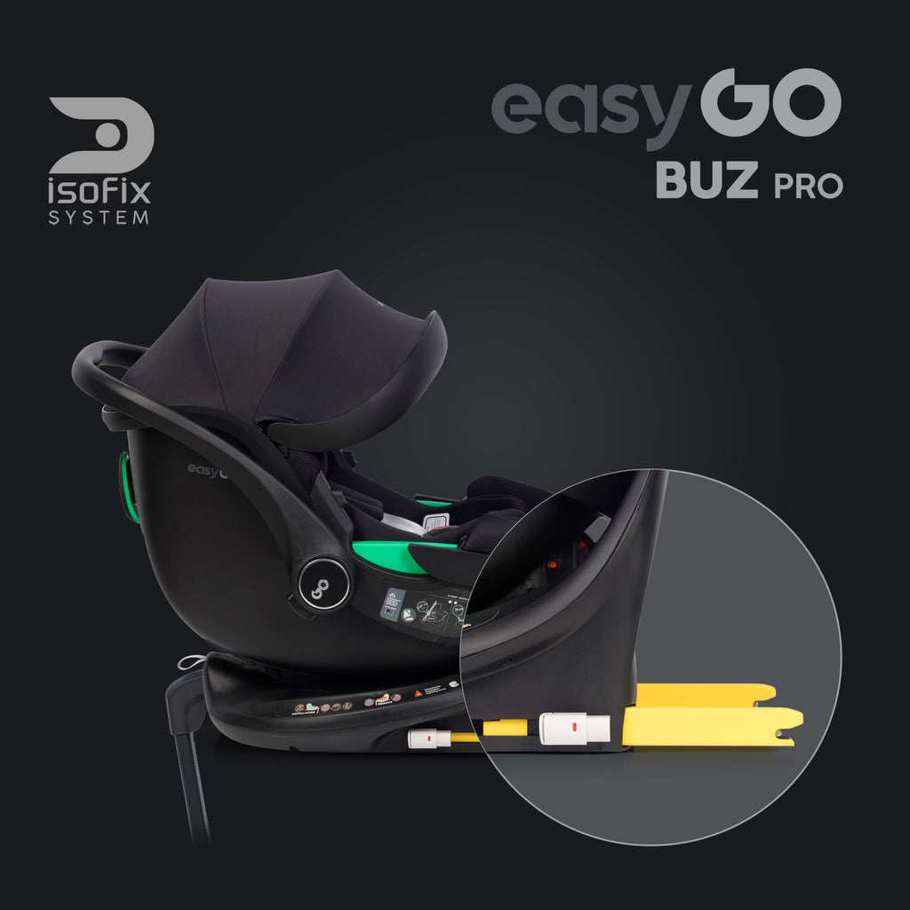 EasyGo Buz Pro i-Size autós hordozó forgatható ISOFIX bázistalppal – Ink