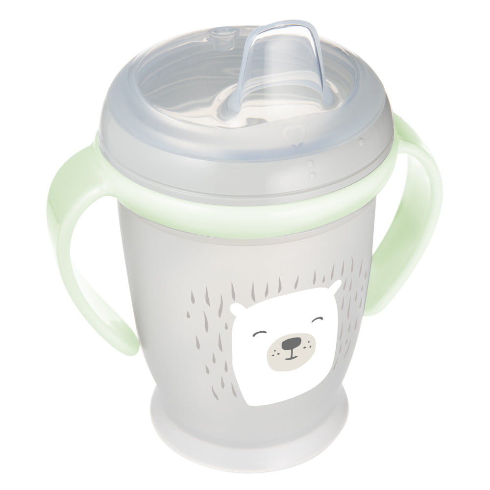 LOVI Cseppmentes itatópohár világító fogantyúval 250 ml BUDDY BEAR 6hó+