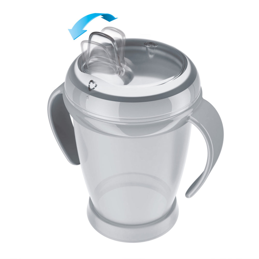 LOVI Cseppmentes itatópohár világító fogantyúval 250 ml BUDDY BEAR 6hó+