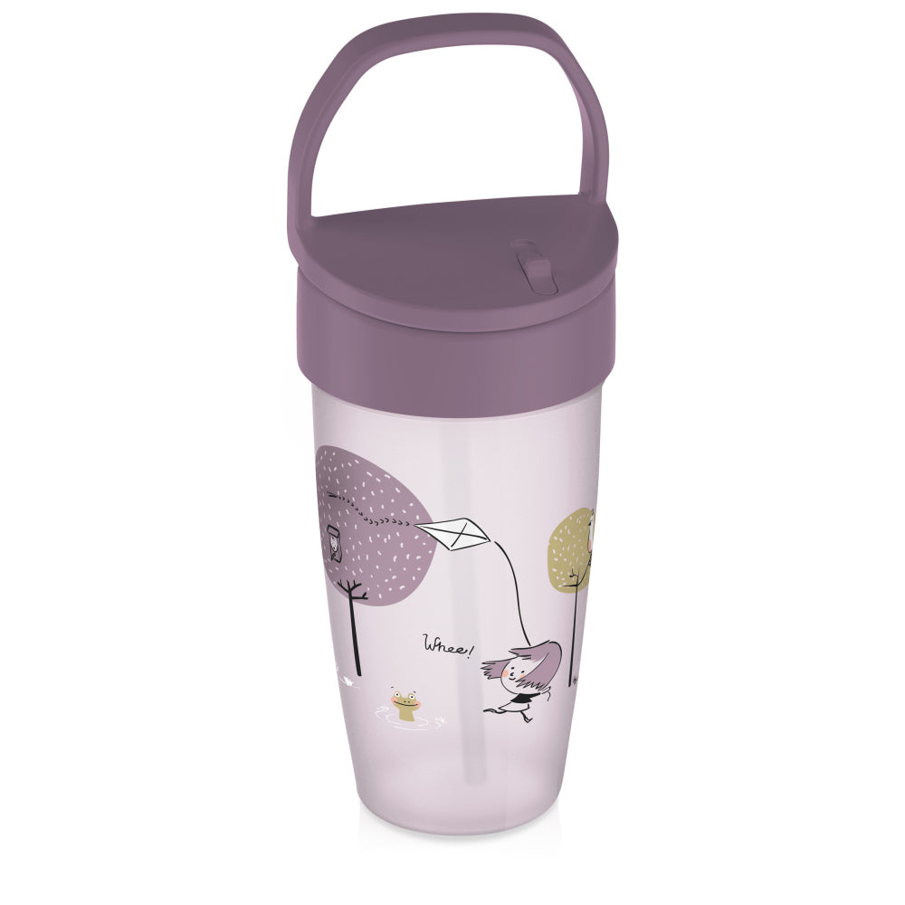 LOVI Szívószálas itatópohár ACTIVE 350 ml Lovely girl