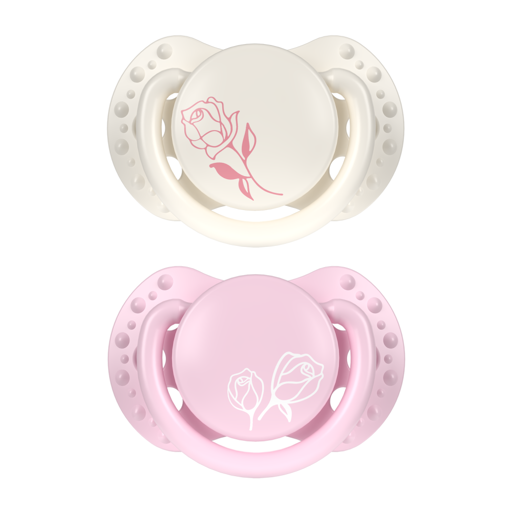 LOVI Mini szilikon dinamikus cumi PETITE ROSE 0-2hó 2db lány