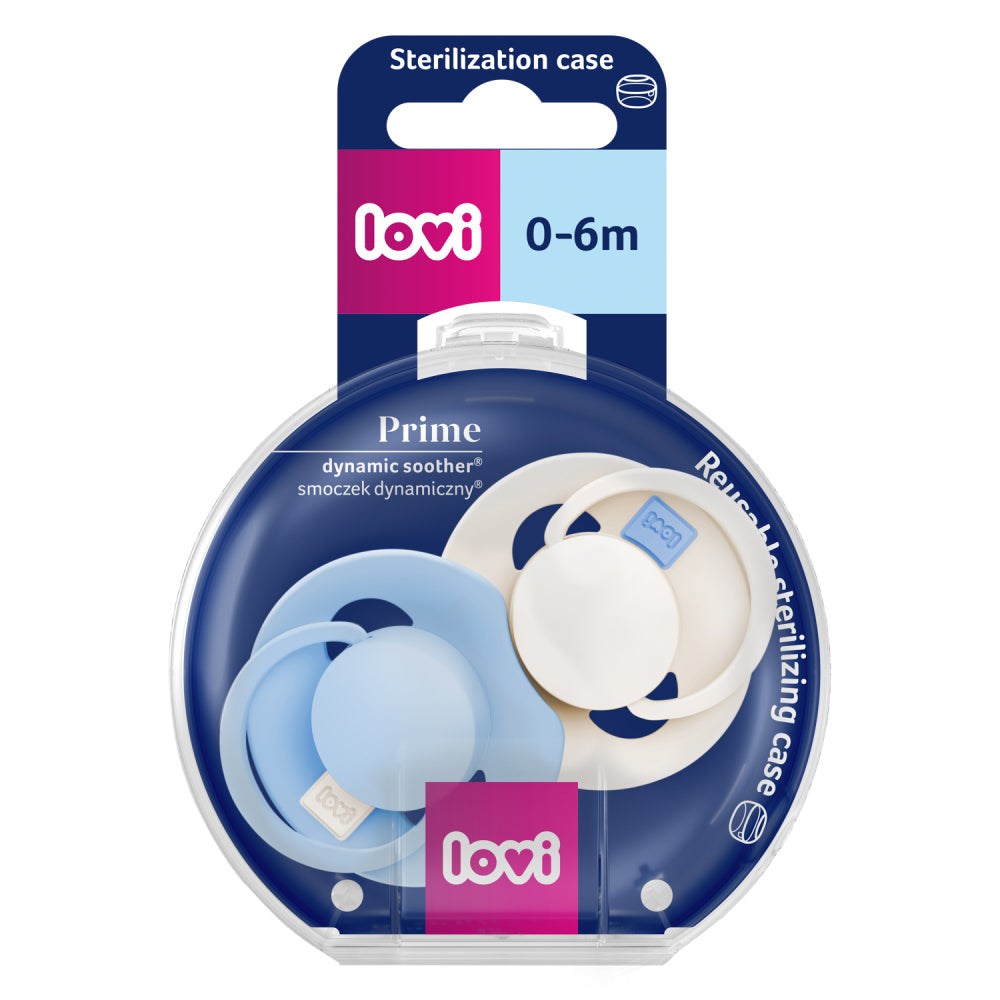 LOVI PRIME Tutti Frutti szilikon dinamikus cumi 0-6hó 2db Frost/Glacier