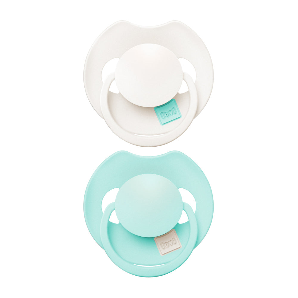 LOVI PRIME Tutti Frutti szilikon dinamikus cumi 0-6hó 2db Lagoon/Mint Cream