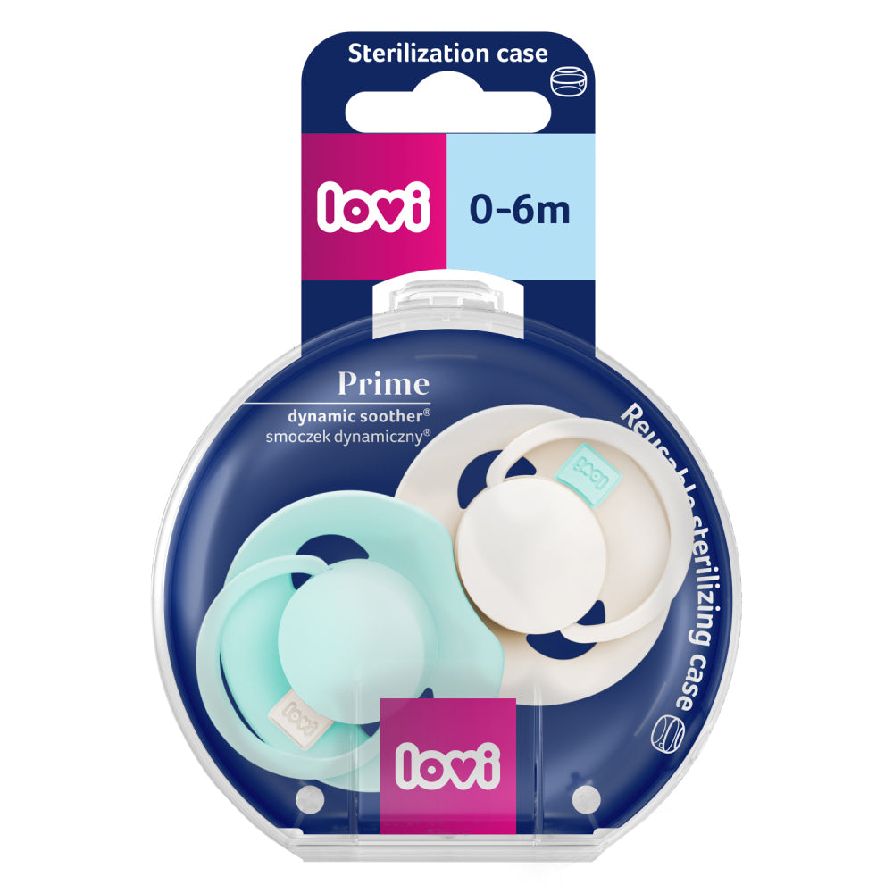 LOVI PRIME Tutti Frutti szilikon dinamikus cumi 0-6hó 2db Lagoon/Mint Cream