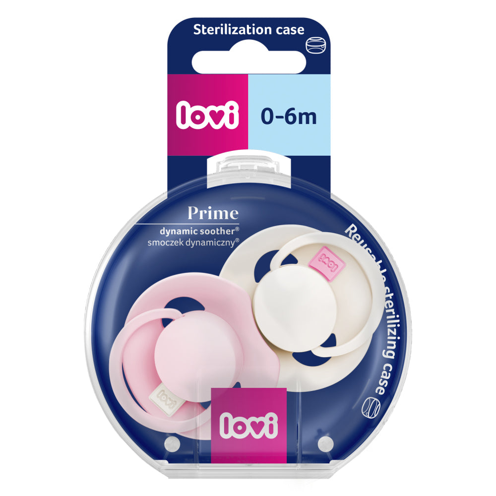LOVI PRIME Tutti Frutti szilikon dinamikus cumi 0-6hó 2db Rose/Rose Cream