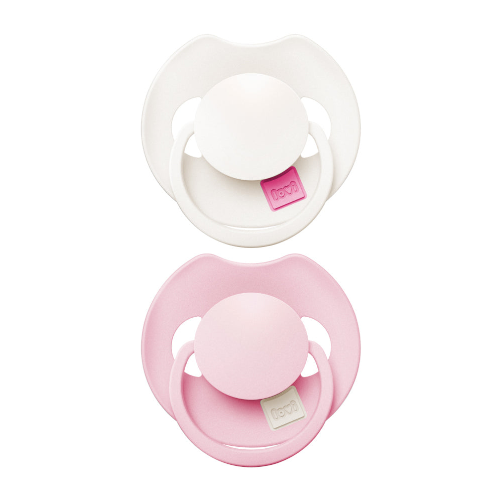 LOVI PRIME Tutti Frutti szilikon dinamikus cumi 0-6hó 2db Rose/Rose Cream