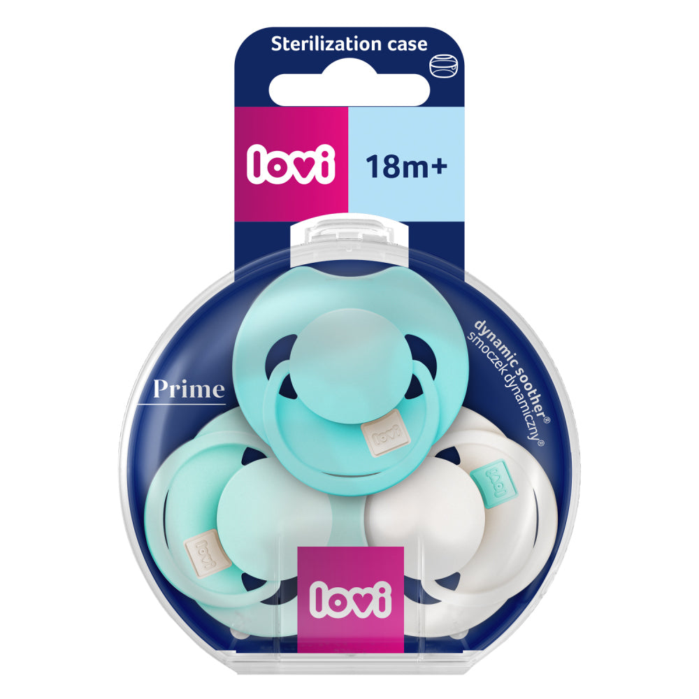 LOVI PRIME Tutti Frutti szilikon dinamikus cumi 18hó+ 3db Aqua Green