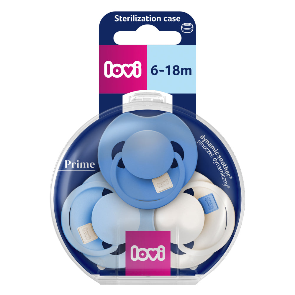 LOVI PRIME Tutti Frutti szilikon dinamikus cumi 6-18hó 3db Ultramarine Blue