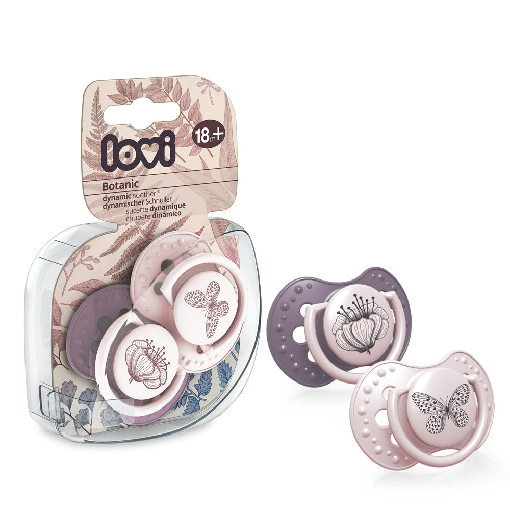 LOVI Szilikon dinamikus cumi Botanic 18hó+ 2db lány