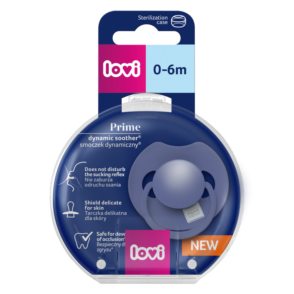 LOVI Szilikon dinamikus cumi PRIME 0-6hó 1db Blue