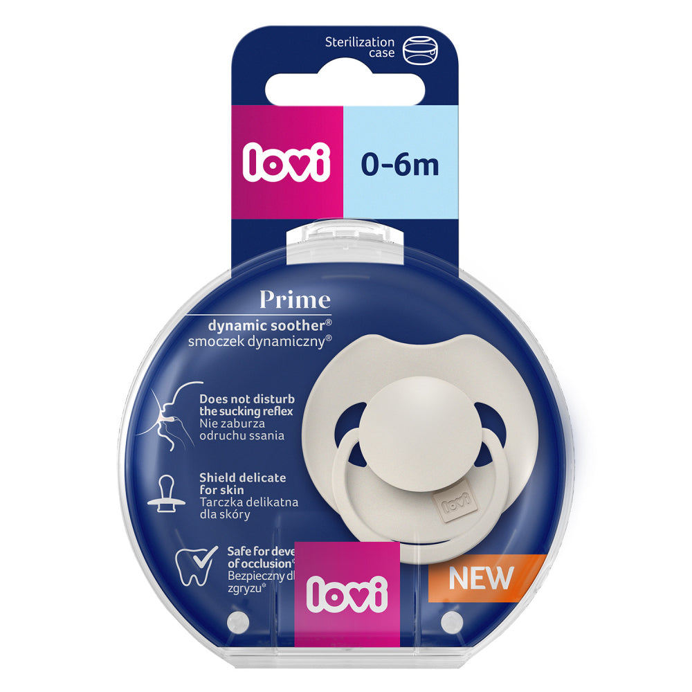 LOVI Szilikon dinamikus cumi PRIME 0-6hó 1db Coconut
