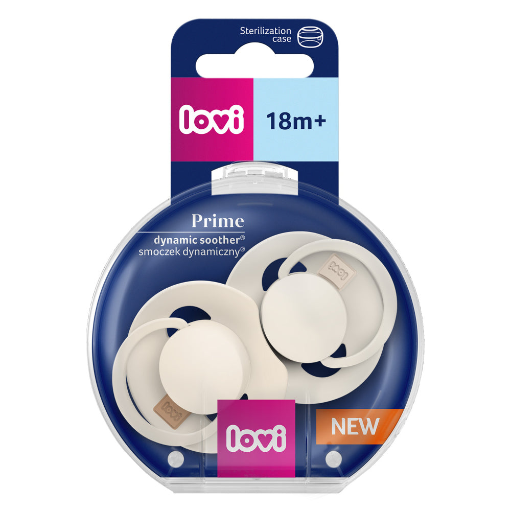 LOVI Szilikon dinamikus cumi PRIME 18hó 2db Coconut/Ivory