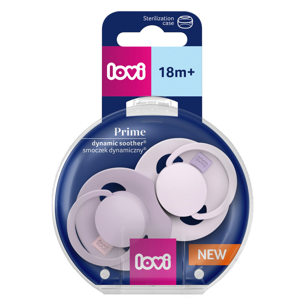 LOVI Szilikon dinamikus cumi PRIME 18hó 2db Lilac/Violet
