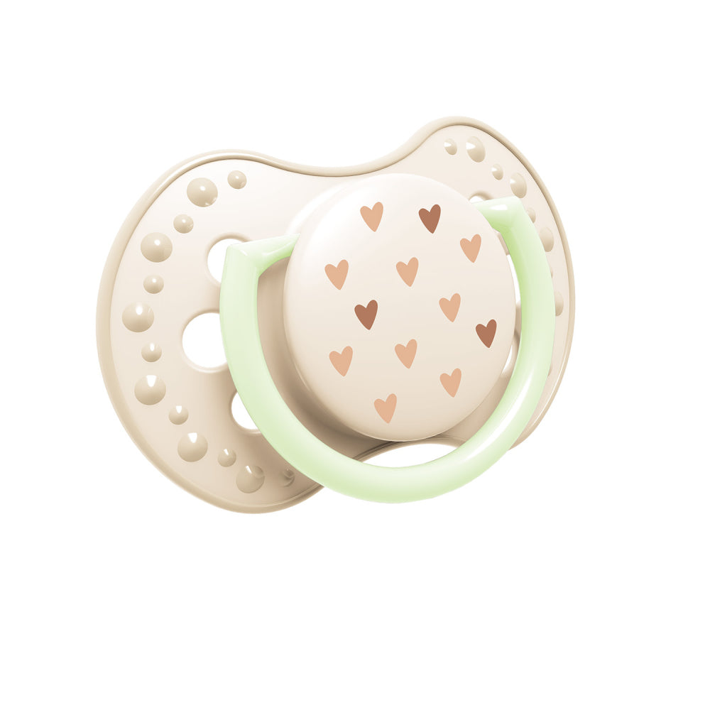 LOVI világító dinamikus szilikon cumi TEDDY LOVE 0–6 hó 2 db