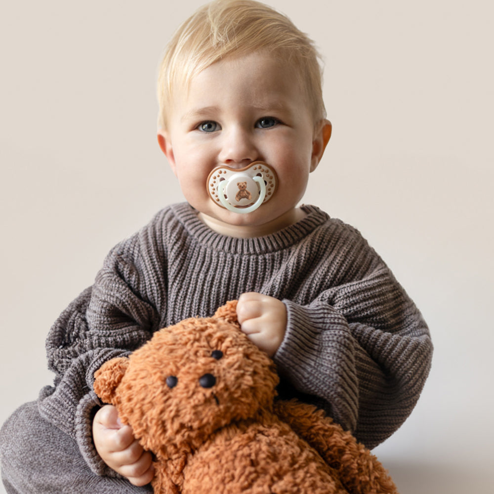 LOVI világító dinamikus szilikon cumi TEDDY LOVE 0–6 hó 2 db