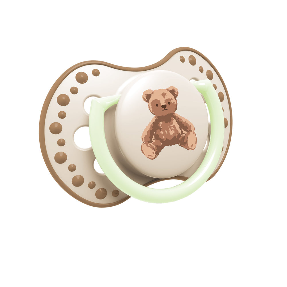LOVI világító dinamikus szilikon cumi TEDDY LOVE 18hó+ 2 db