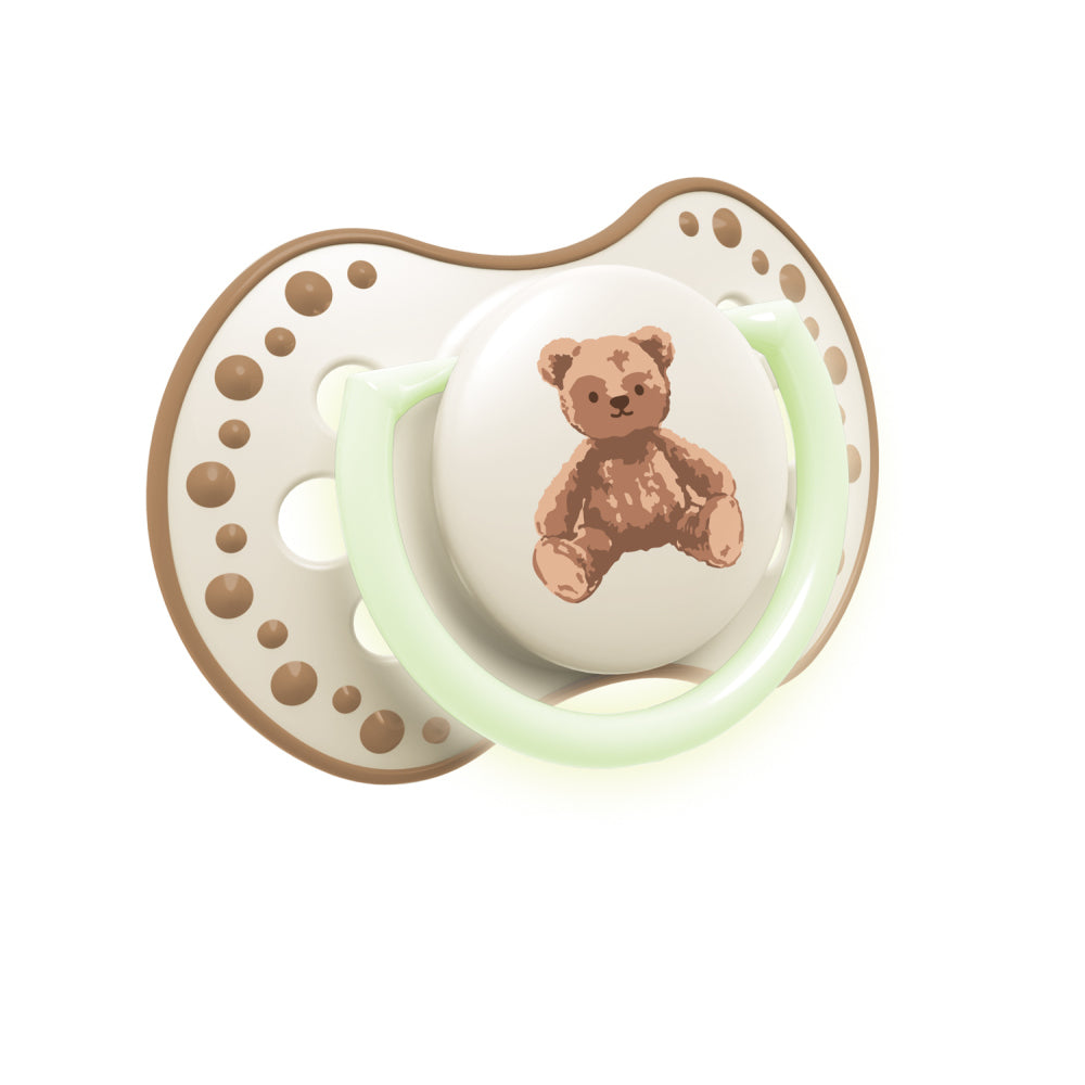 LOVI világító dinamikus szilikon cumi TEDDY LOVE 18hó+ 2 db