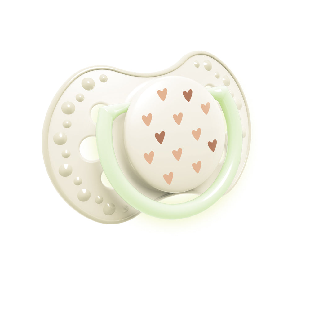 LOVI világító dinamikus szilikon cumi TEDDY LOVE 6-18 hó 2 db