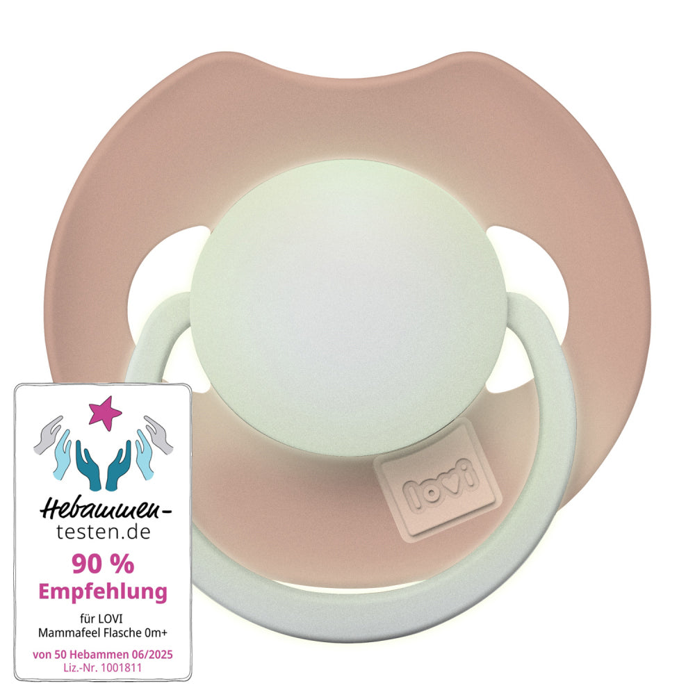 LOVI Világító szilikon dinamikus cumi PRIME 0-6hó 1db Blush
