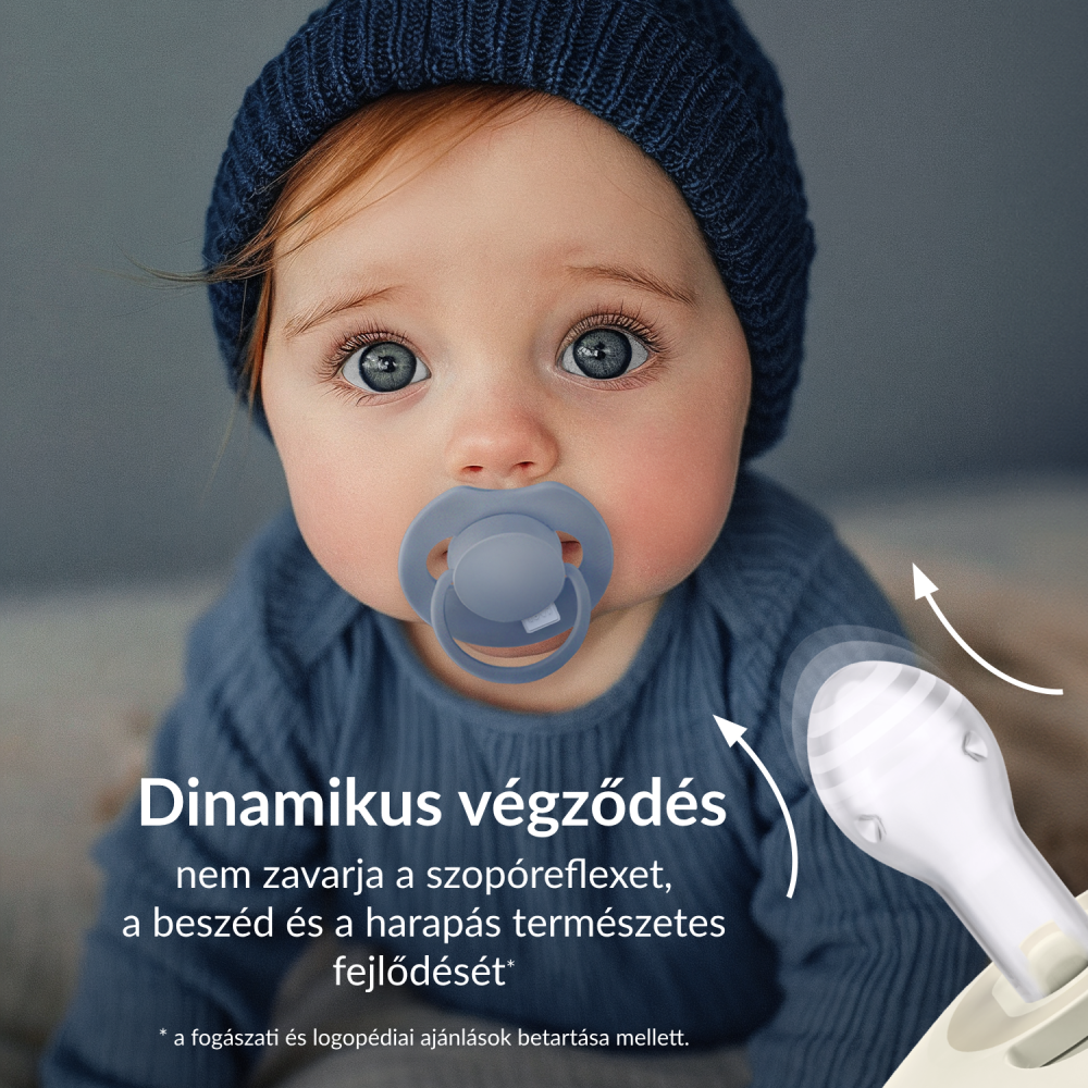 LOVI Világító szilikon dinamikus cumi PRIME 18hó+ 2db Ivory/Blush