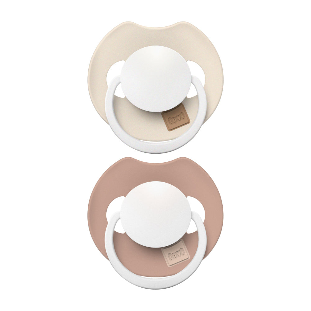 LOVI Világító szilikon dinamikus cumi PRIME 6-18hó 2db Ivory/Blush