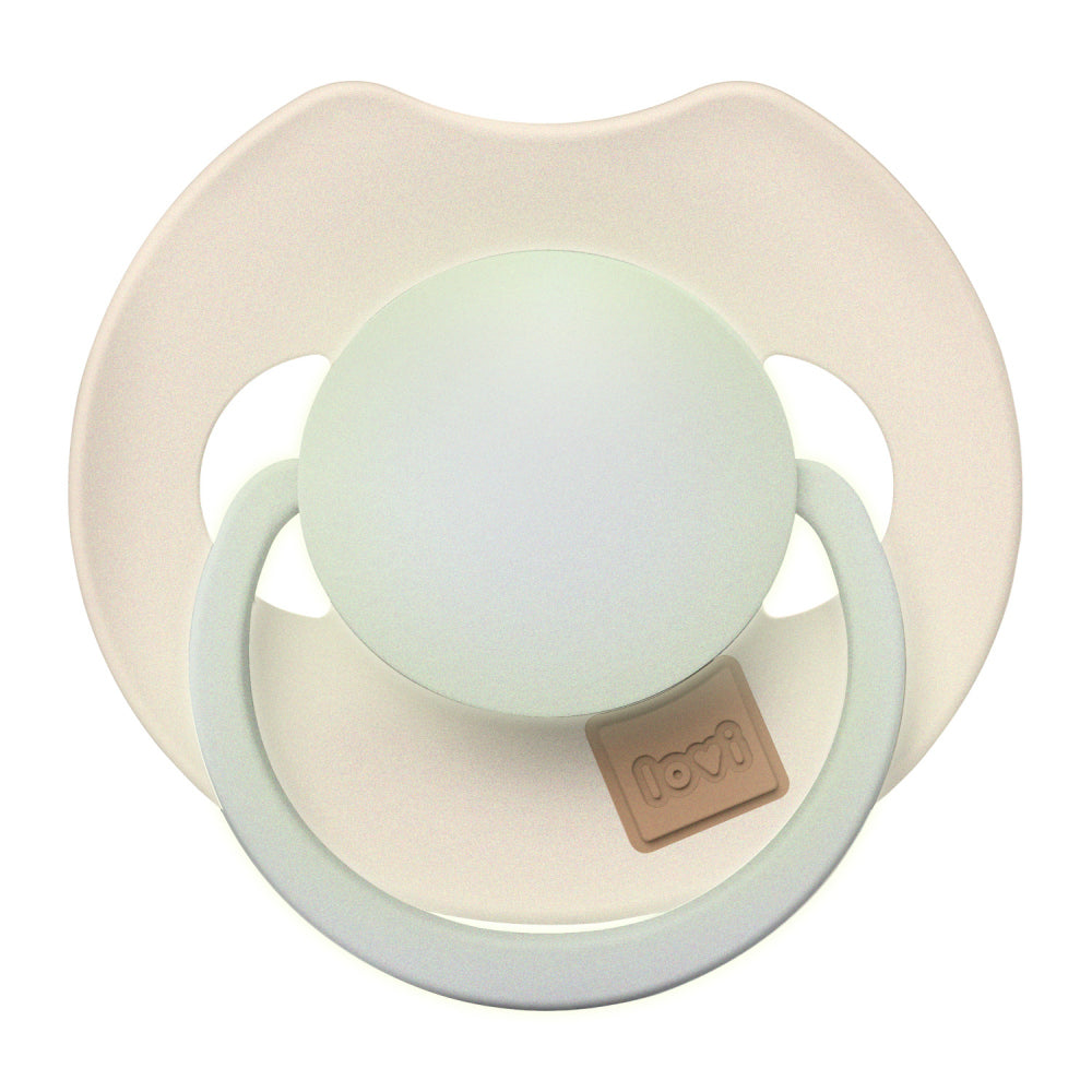 LOVI Világító szilikon dinamikus cumi PRIME 6-18hó 2db Ivory/Blush