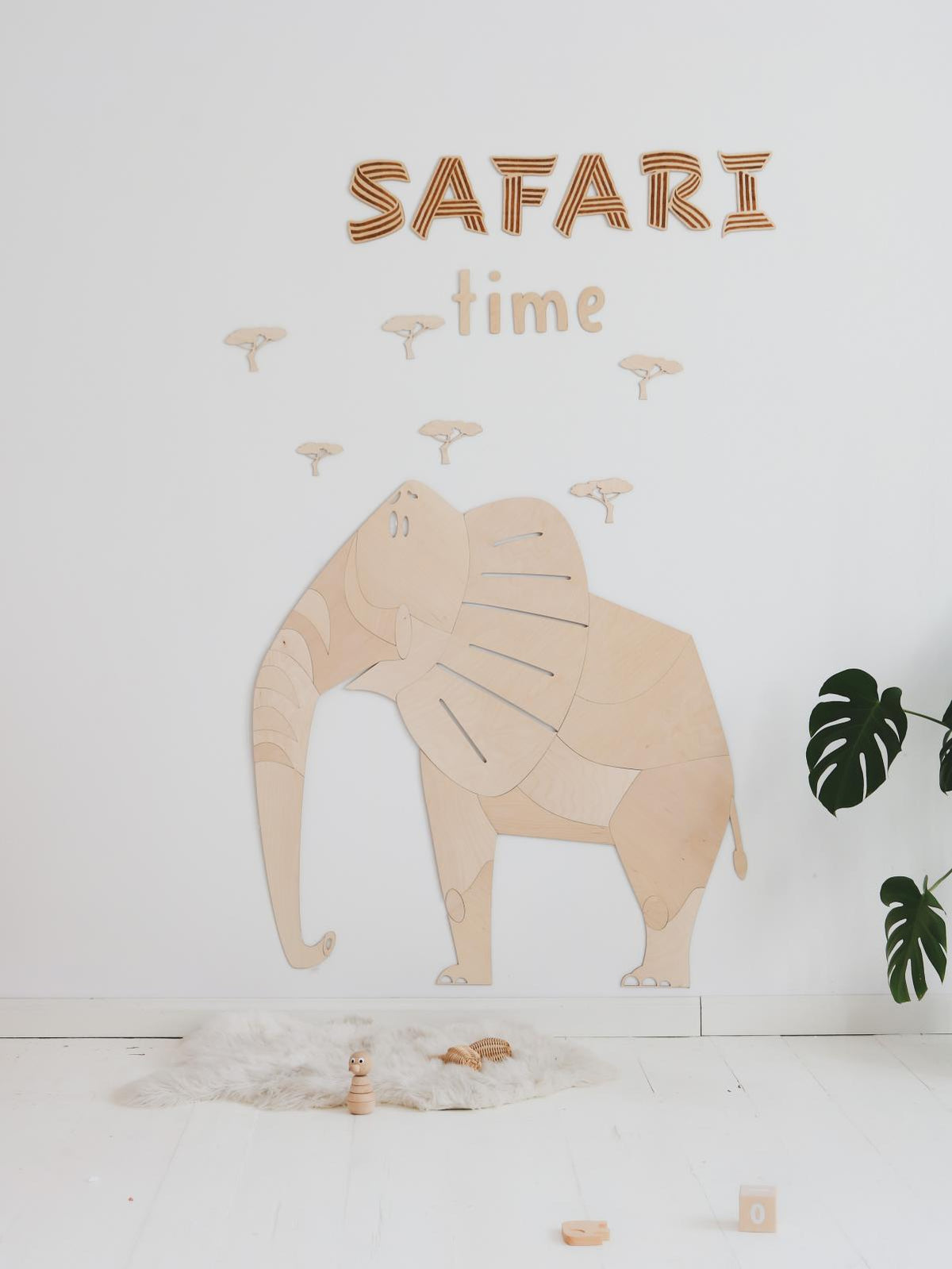 Cut It Now fa elefánt faldekoráció – Szafari kollekció
